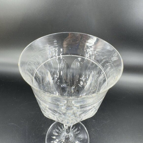 Josair Crystal Flute Drinking Glass Cup Goblet Marked On Bottom Clear Glass Vtg - Picture 7 of 12